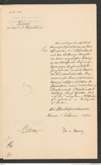 k.k. naturhistorisches Hofmuseum, Intendanzakten 1885-1896 (Hauer), Aktenzahl Z.101/1894, Seite 3